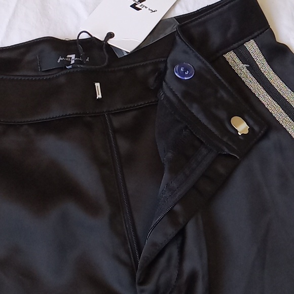 7 For All Mankind Black Pants Satin Size 2 - Picture 6 of 13